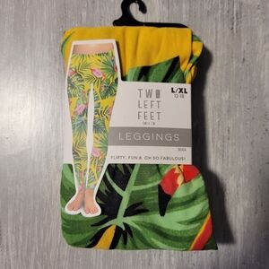 2/$10 Boca Monstera Flamingo Full Length Leggings L/XL (12-18)